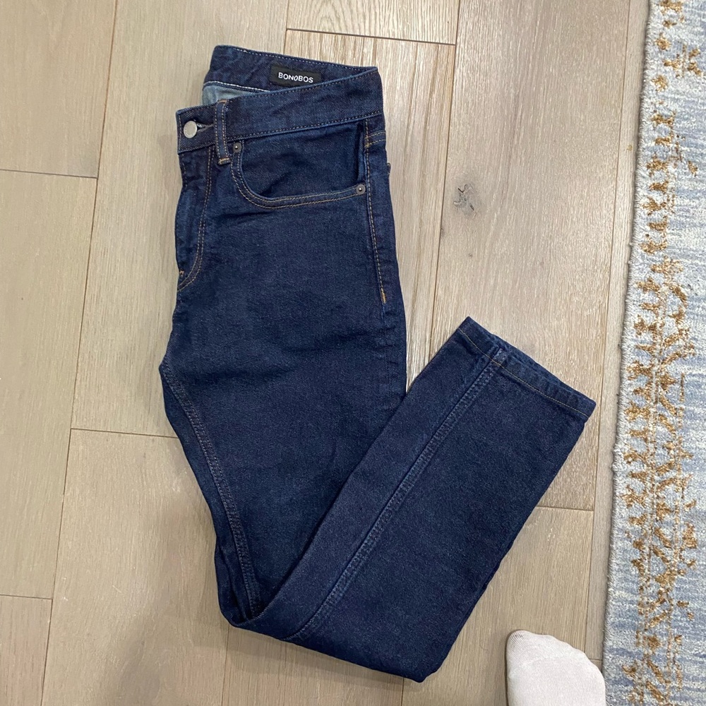 Bonobos mens dark wash skinny jeans
